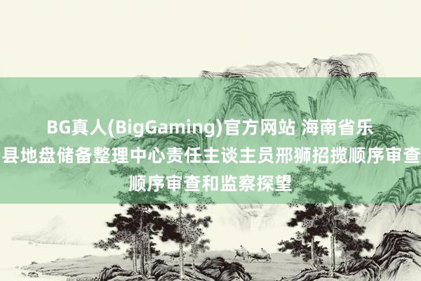 BG真人(BigGaming)官方网站 海南省乐东黎族自治县地盘储备整理中心责任主谈主员邢狮招揽顺序审查和监察探望