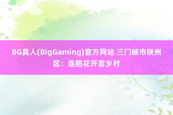 BG真人(BigGaming)官方网站 三门峡市陕州区：连翘花开富乡村