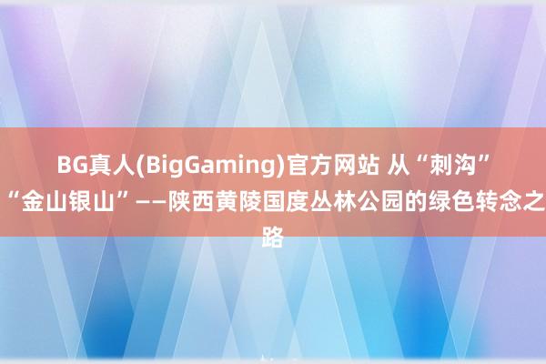 BG真人(BigGaming)官方网站 从“刺沟”到“金山银山”——陕西黄陵国度丛林公园的绿色转念之路